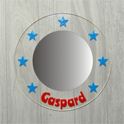 Miroir personnalis&eacute; rond &eacute;toile